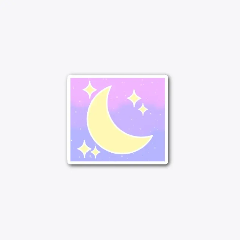 Sparkling Moon Sticker